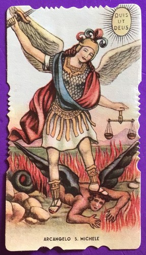 Santino holy card san michele - holy,