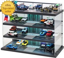 Vetrina per Hot Wheels Garage Matchbox Auto con Luce LED Scala 1/64 Di
