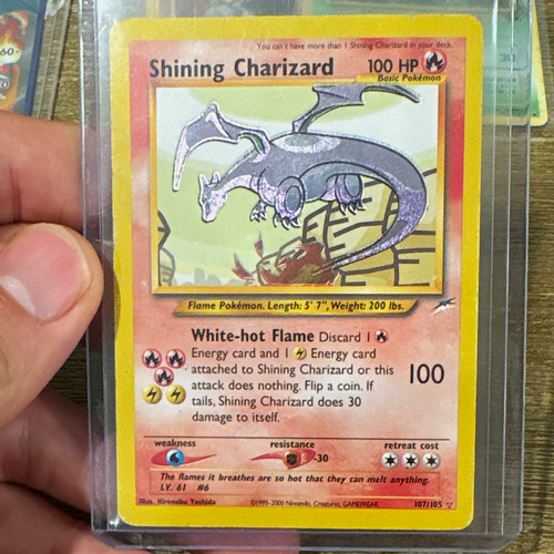 Shining charizard 107 105 neo - charizard, 107/105