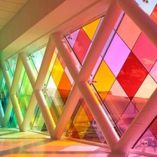 Pellicola Adesiva In Vetro Laser Macchiato Colorato Per Finestra Decorativa