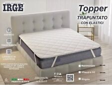 Topper TRAPUNTATO TRASPIRANTE per letto singolo matrimoniale CON ELASTICI IRGE.