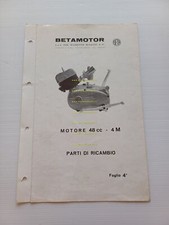 Beta Motore 48 4M 1968 catalogo ricambi originale ENGINE spare parts catalogue