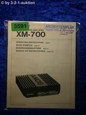 Sony Manuale di Istruzioni XM700 Power Amplificatore (#3591)