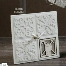 BOMBONIERA OROLOGIO CRESIMA MITRIA DECORO GRECA 