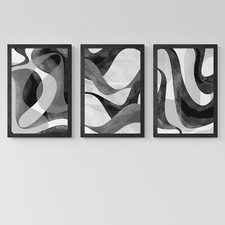 Set di 3 Quadri Astratti