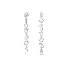 Orecchini pendenti Swarovski Mesmera taglio misto bianchi placcati rodio 5661687