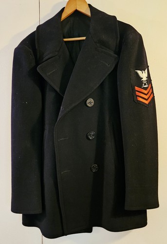 Navy pea coat - us, nero