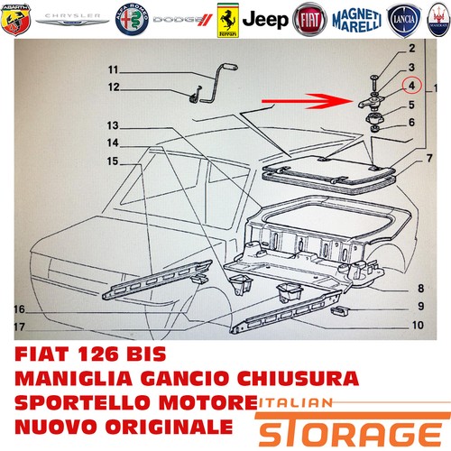 Fiat 126 bis maniglia - 126,