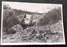 FOTO D'EPOCA 2 GUERRA   REGIO ESERCITO CARRO ARMATO NEMICO DISTRUTTO 