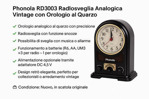 Phonola rd3003 radiosveglia - phonola,