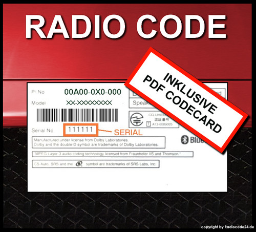Codice sblocco radio - █►codice,