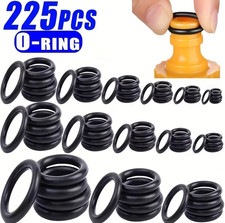 225pcs Black Rubber O-Ring