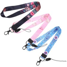  3 Pcs Laccio Porta Badge Cordini Per Chiavi Cordino Del Telefono Canni Collo ID