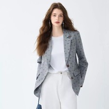 Blazer Donna Grigio Elegante
