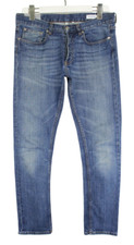 Jeans M.Grifoni donna W31 conico sbiadito baffi bottone fly blu denim