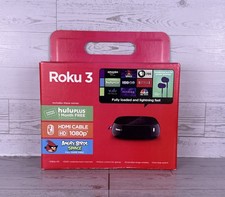 Roku 3 Digital Media Streaming Player Nero Vecchio Stock Nuovo In Scatola VEDI DESCRIZIONE