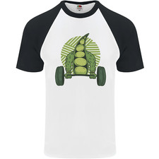 T-Shirt Da Baseball S/S Per Uomo Gym Bean Bodybuilding