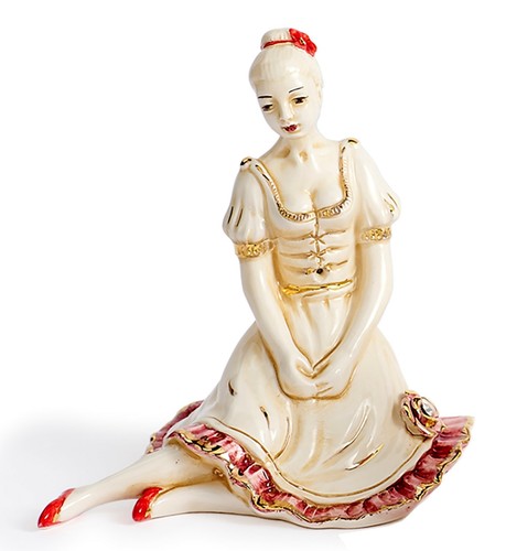Statuina donna porcellana - donna, in