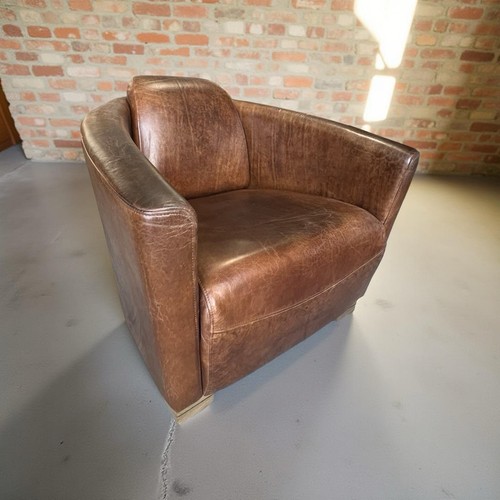 Sedia sigaro pelle vasca - sigaro,