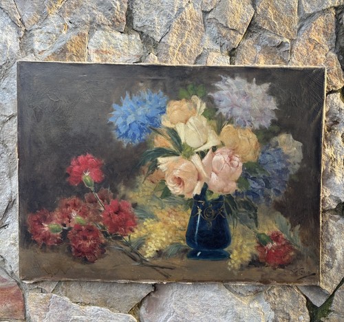 Quadro antico vaso con - quadro,