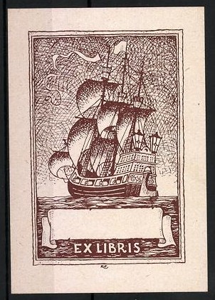 Nave vela exlibris alto - nave, a
