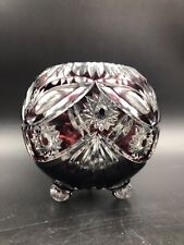 Vetro cristallo molato colorato di Bohemia Vaso Soprammobile Bomboniera