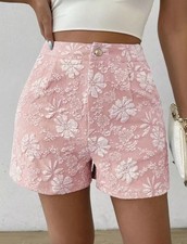 Short Donna Rosa Jacquard