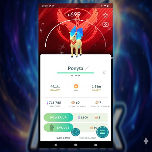 Shiny ponyta candela - candela, team