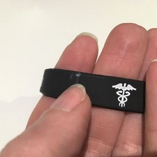 OFFERTA SECONDI Braccialetto medico ipertermia maligna messaggio nascosto 202mm