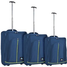 Set 3 Valigie Morbide Trolley da Viaggio Bagaglio a Mano con Ruote h50-55-60 cm