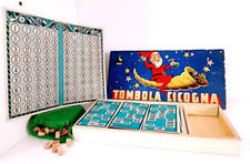 TOMBOLA CICOGNA 50s italy table game Christmas box full exc. design box