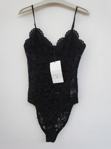 Body zara nero pizzo taglia - pizzo, s