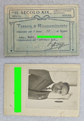 Tessera genova secolo xix - tessera,