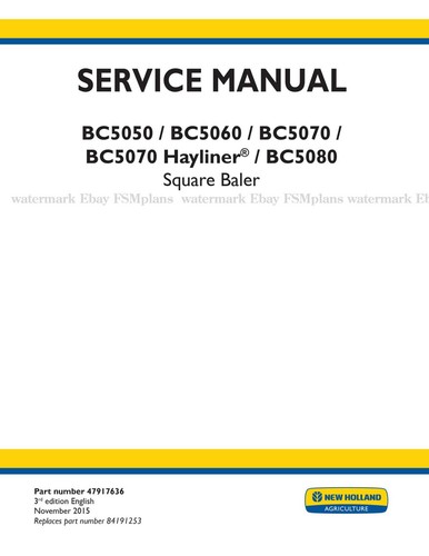 New holland bc5050 bc5060 - new,