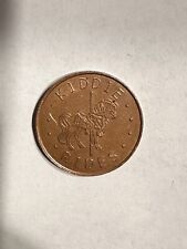 Gettone Vintage Kiddie Rides Coin Moneta collezione giostra cavalli anni 70/80