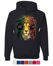 Felpa con cappuccio Rasta Lion