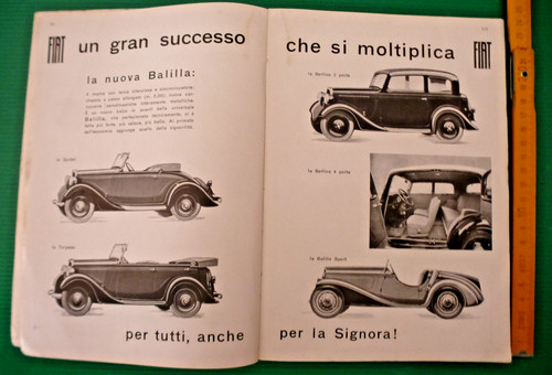 Pubblicità 1934 fiat - pubblicità,