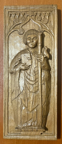 Scultura legno sant orso - scultura,