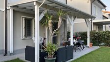 Pergolato in legno, bianco, installato nel 2019, autoportante e con accessori