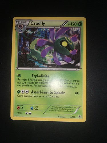 Cradily carta pokémon - pokémon, 4/101