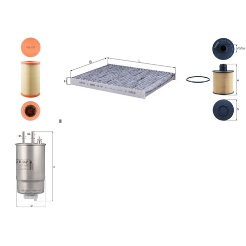 Set filtri knecht - set,