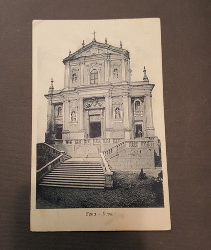 Cartolina ceva duomo cuneo - cartolina, duomo,