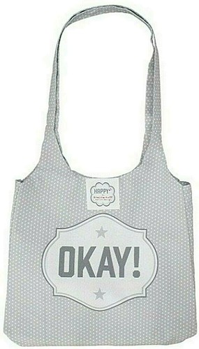 Borsa tracolla cotone - , happy