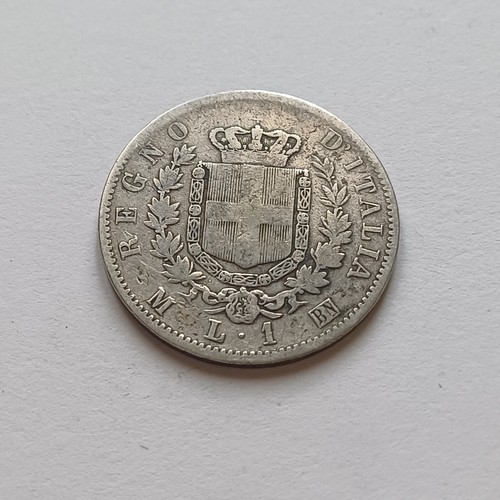 Silver lira 1863 stemma - lira,