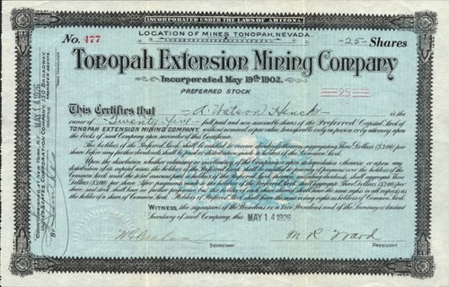 1926 tonopah estensione - 1926,