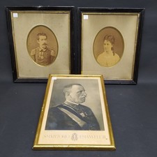 Lotto di 3 quadri con ritratti