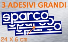 3 Adesivi Grandi Sparco - 6x24 cm - Auto, Moto, Camper, Furgoni, PC
