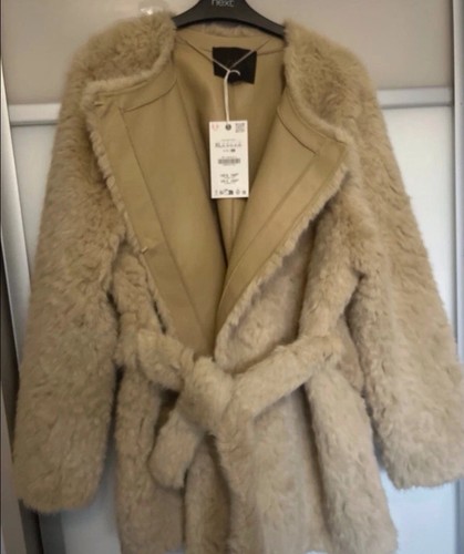 Giacca lunga zara - beige, con
