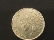 MONETA RICONIO 1 DOLLARO AMERICANO 1851 TESTA INDIANO IN LEGA ARGENTO.COLLEZIONE