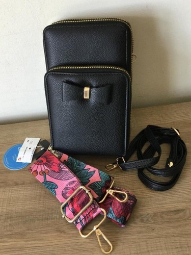 Portafoglio tracolla nero - portafoglio, a